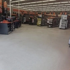 Retail floor while the Waupaca project was in progress